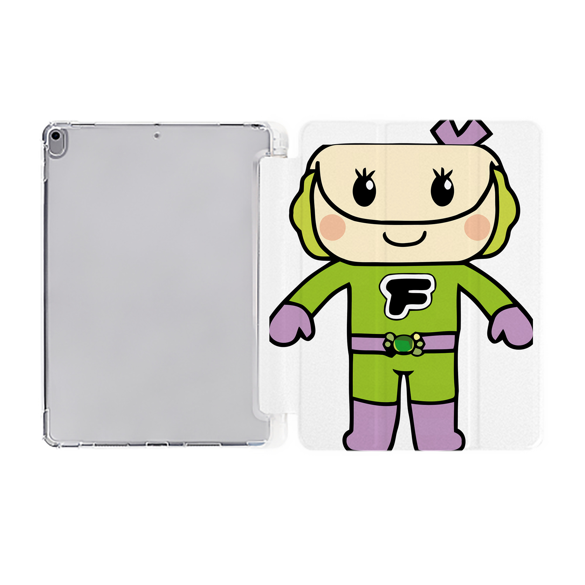 （画像用） アンパンマン Anpanman IPad ケース ペン収納付き 三つ折りスタンド PUレザー×シリコン 対応機種9.5/10.5/10.9インチ